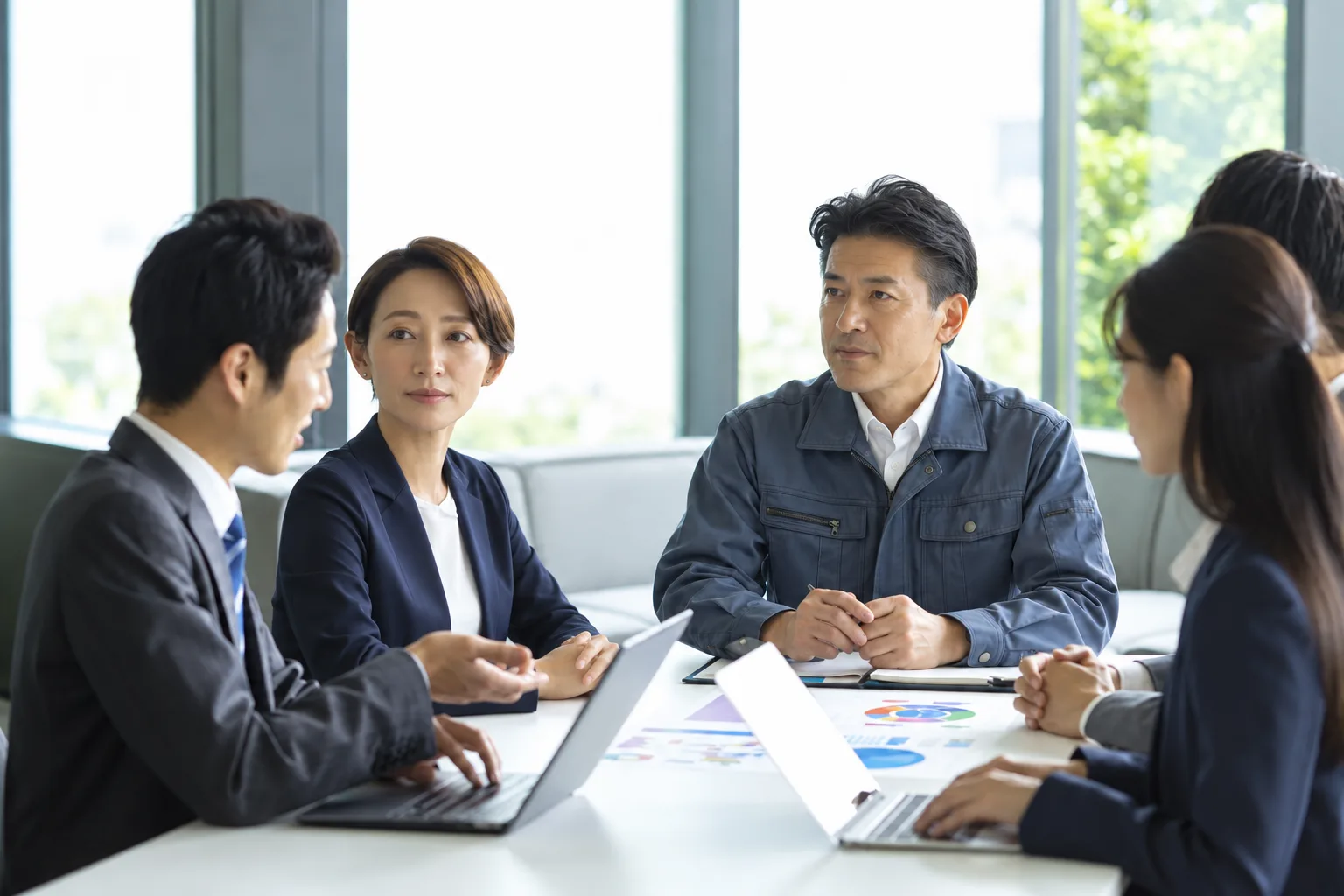 お客様を交えた打ち合わせ